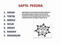 Sapta Pesona Adalah Slogan Pariwisata